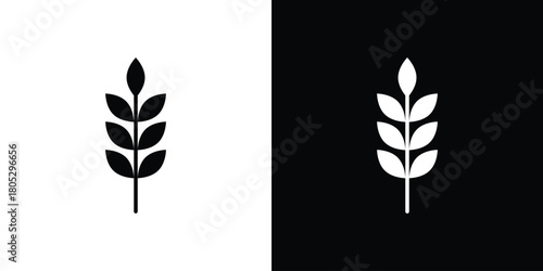 Wheat icons in black and white shilhouette style for App Ui