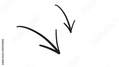 black arrow icon on white background. flat style. arrow icon, curved arrow sign. Vector Directional Arrow Illustration, Modern Graphic Pointer Icon, UI/UX Design Element, Simple Navigation Symbol