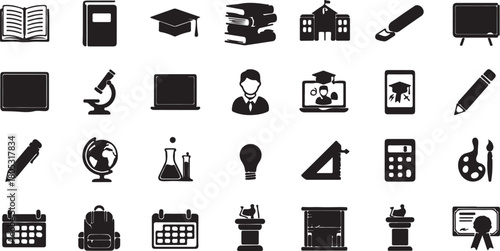 Education and learning icons open book