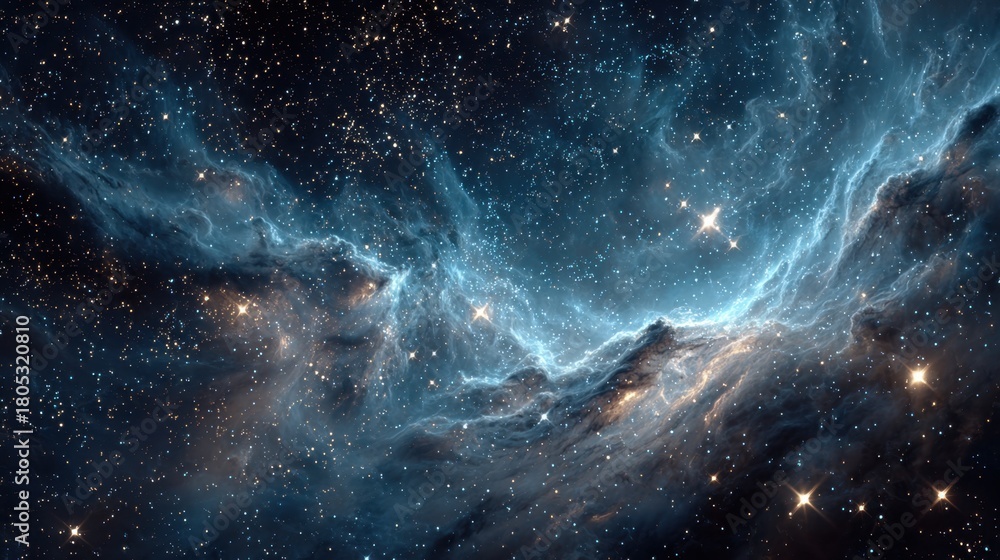 Fototapeta premium Earth seen from space with clouds glowing from sunlight and a galaxy above planet creating an atmosphere of financial stability