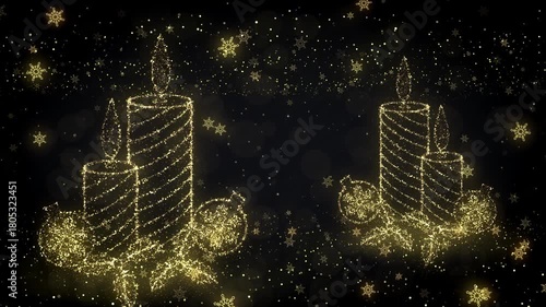 Wallpaper Mural Christmas Background Loop With Christmas Candles Torontodigital.ca