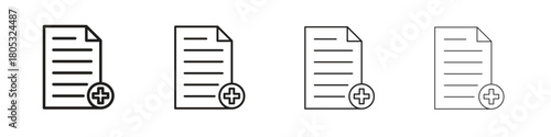 Add document icons vector logo illustration simple design. Web UI design.