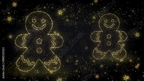 Wallpaper Mural Christmas Background Loop With Christmas Ginger Bread Man Torontodigital.ca