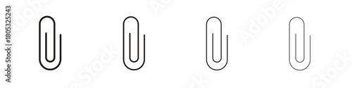 Attachment clip icons vector logo illustration simple design. Web UI design.