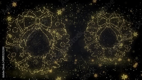 Wallpaper Mural Christmas Background Loop With Christmas Wreath Torontodigital.ca