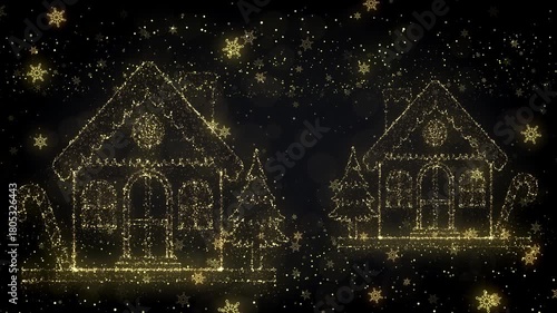 Wallpaper Mural Christmas Background Loop With Christmas Ginger Bread House Torontodigital.ca