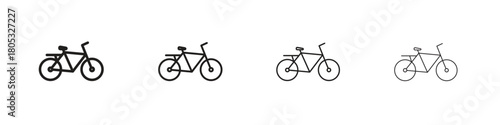Biking mountain icons vector logo illustration simple design. Web UI design.