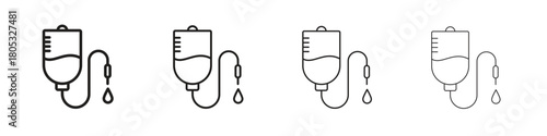 Blood transfusion icons vector logo illustration simple design. Web UI design.