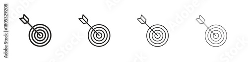 Bullseye icons vector logo illustration simple design. Web UI design.