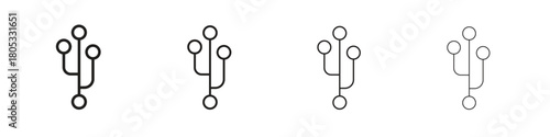 Code branch icons vector logo illustration simple design. Web UI design.