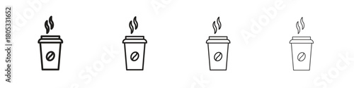 Coffee icons vector logo illustration simple design. Web UI design.