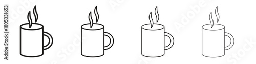 Coffee icons vector logo illustration simple design. Web UI design.