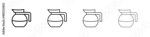 Coffee pot icons vector logo illustration simple design. Web UI design.