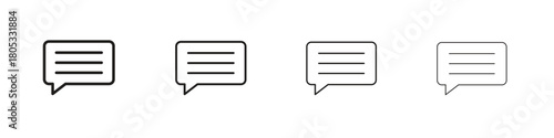 Comment icons vector logo illustration simple design. Web UI design.