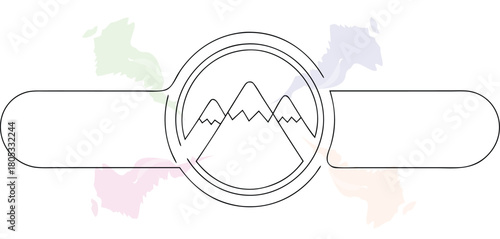 Simple Mountain Graphic Design Element