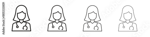 Doctor icons vector logo illustration simple design. Web UI design.
