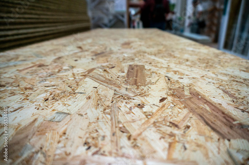 OSB sheets in the store
