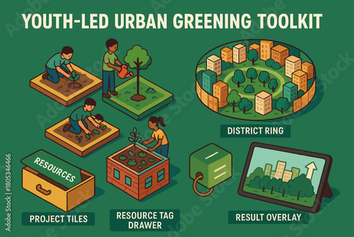 Youth-led urban greening toolkit: projects, resources, and results visualization