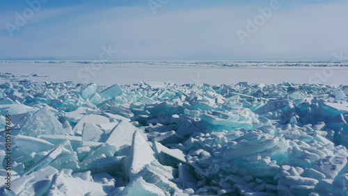 Ice ridges on Lake Baikal