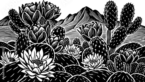 Very beautiful cluster of poppy blossoms flourishing in the New Mexico landscape, showcasing vivid petals, warm desert sunlight, and a serene natural setting across open terrain.