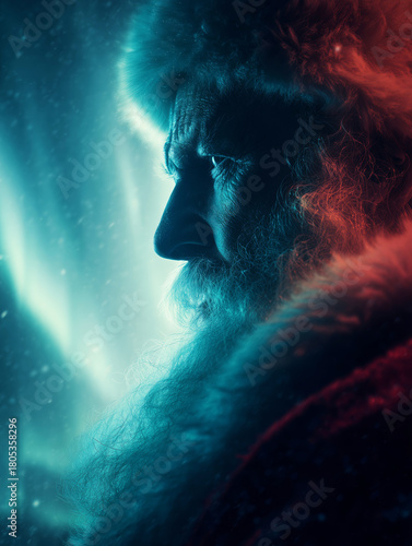 Portrait profile of Santa Clause
