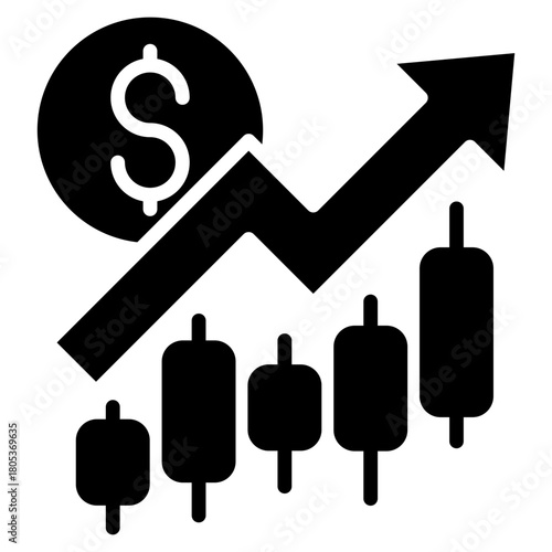 Stock Market Icon Element For Design