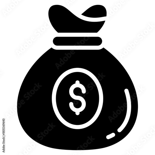 Money Bag Icon Element For Design