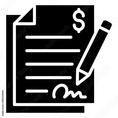 Loan Agreement Icon Element For Design