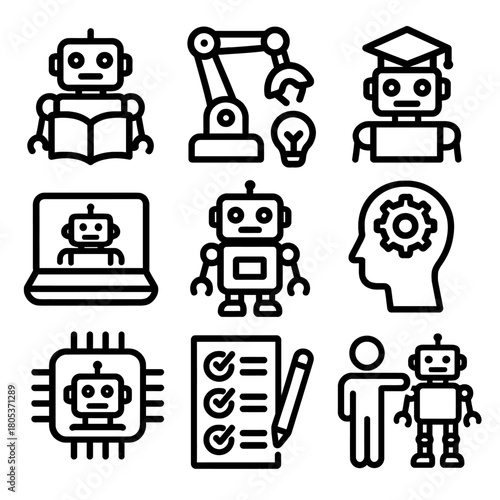 Educational robots and ai icons: learning, innovation, and technology