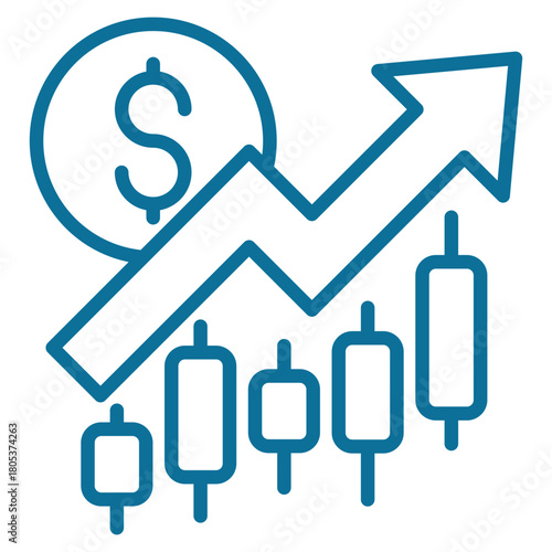 Stock Market Icon Element For Design