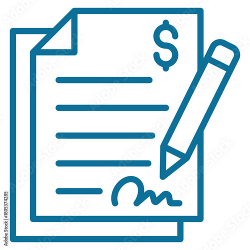 Loan Agreement Icon Element For Design