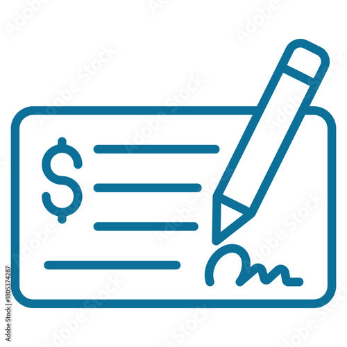 Checkbook Icon Element For Design