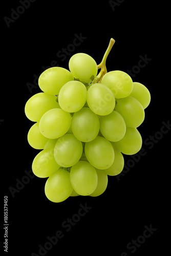 Fresh ripe green grapes on a dark background studio shot