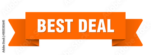 best deal ribbon isolated on transparent background. best deal ribbon