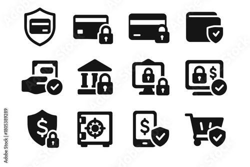 Icon protection secure badge vector shield confirmation checkout icons lock payment