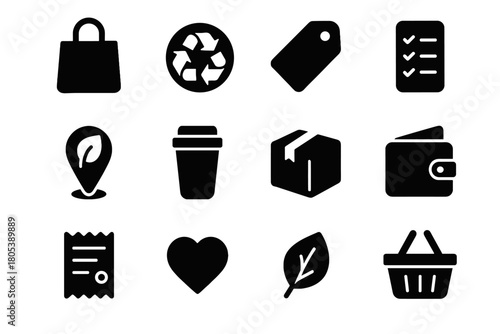 Container icon consumerism shopping delivery product conscious icons box vector reusable checklist
