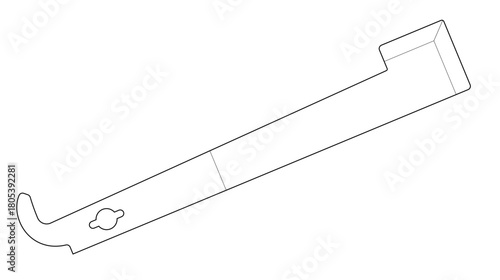 A vector illustration of a beekeeper's tool, featuring a chisel, isolated on a white background.