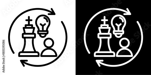 Strategic Renewal   Icon Set White Mix Style Collection