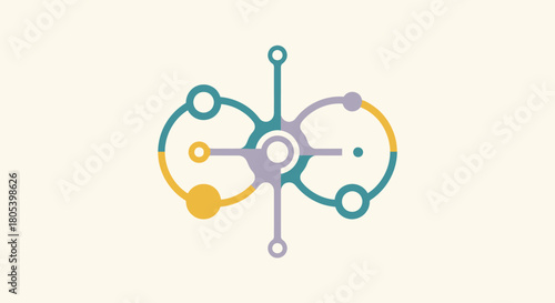 Minimalis Modern Clock Symbol Illustration