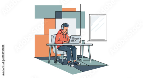 businessman working on laptop