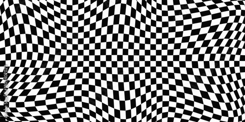 Black and white checkered pattern, Checkerboard seamless pattern
