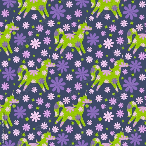 Christmas animals seamless horse pattern for wrapping paper and fabrics and party and kids print