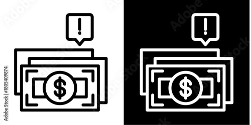 Salary  Icon Set White Style Collection