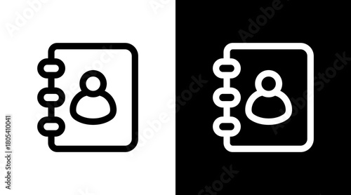 Address Book With Icon Set Design