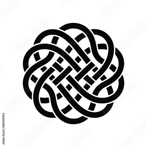 Intricate celtic knot design silhouette