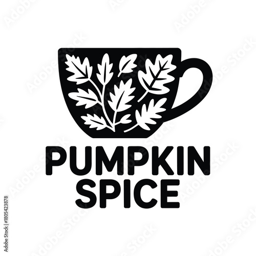 Pumpkin spice coffee cup silhouette