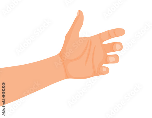 Hand holding something such as phone or water cup bottle