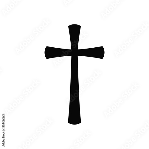 Simple christian cross silhouette
