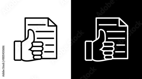 Thumbs Up With Icon Set Design