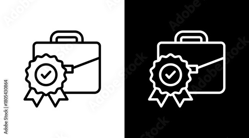 Work Quality With Icon Set Design